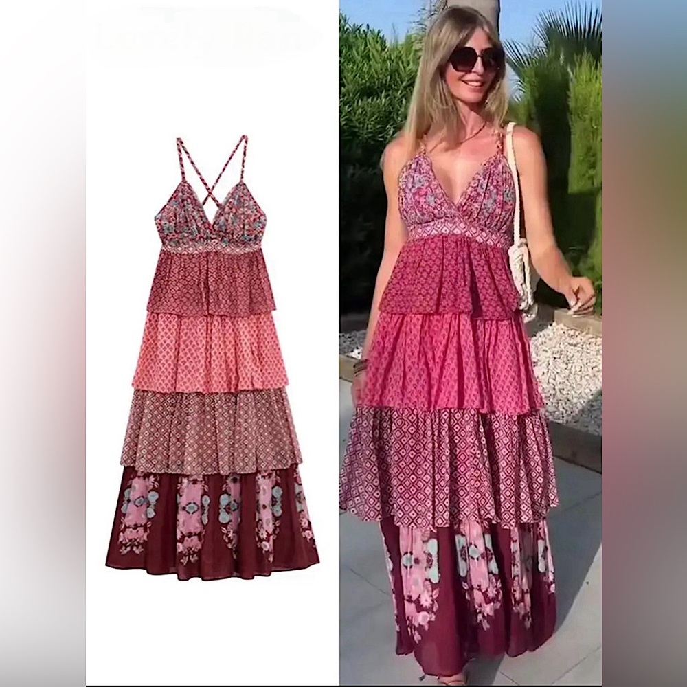 Elegant Multi-Color Maxi Dress